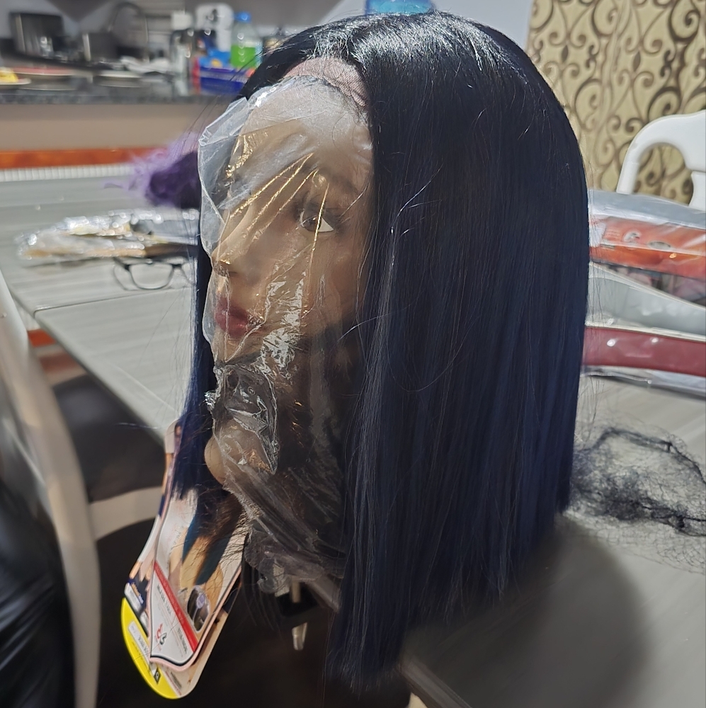 New Lacefront Black And Blue Wig Mlf136